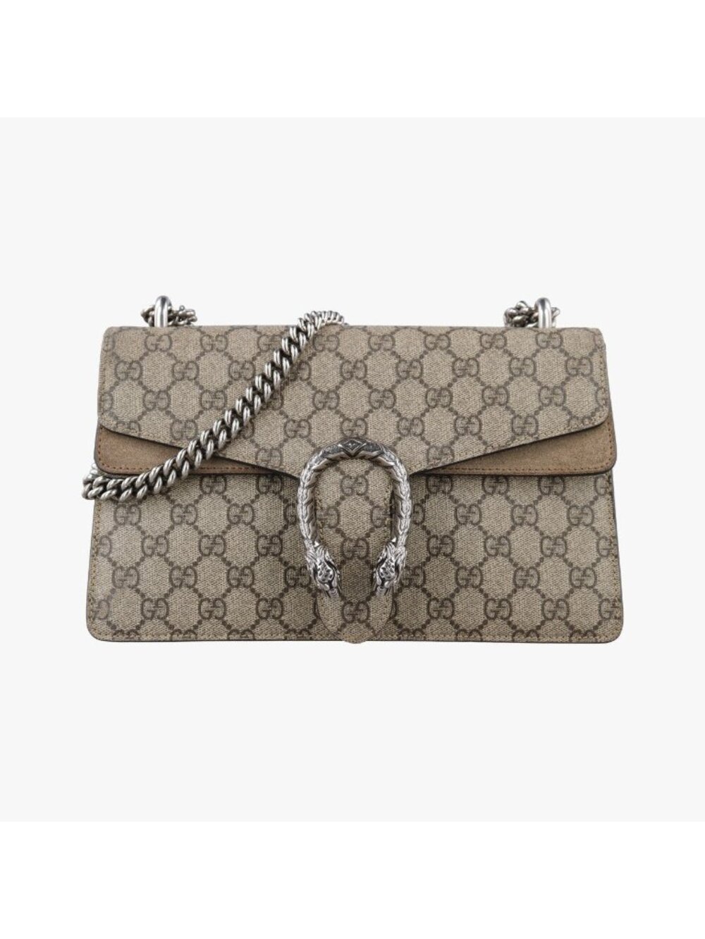 Gucci Dionysus Beige Brown Suede Shoulder Bag